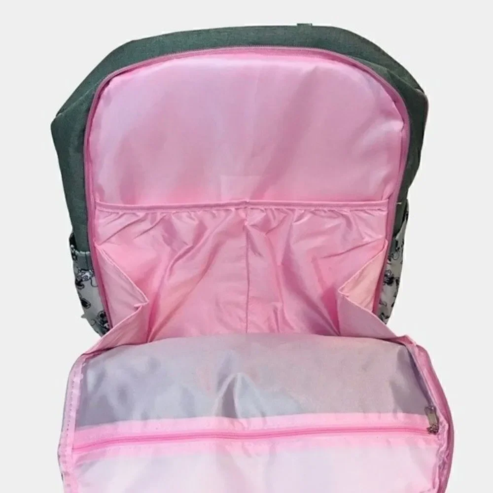 New! Disney Baby Minnie Mouse Multi-Piece Diaper Backpack Changing Pad Bag Set